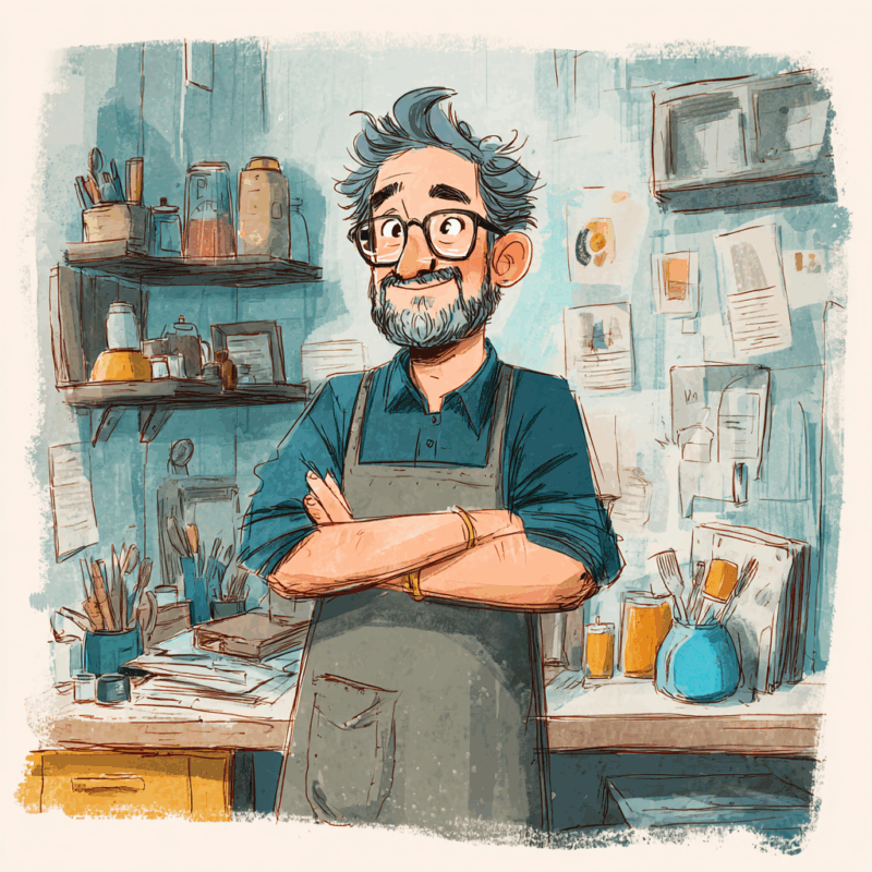 u7765179287 make me an illustration of a small business owner 1eb509e3 29c1 44dc be8f 624b26540933 1