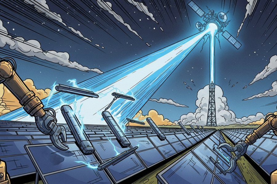 Space-Beamed Energy: Converting Existing Solar Farms in 90 Days
