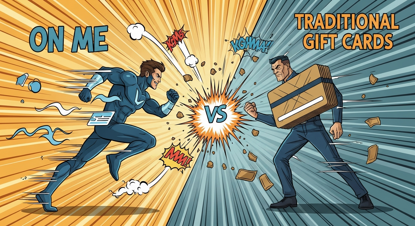 On Me vs Traditional Gift Cards: What $6M in Funding Means for You